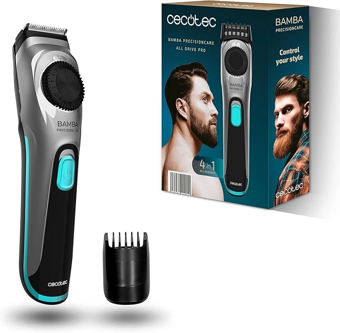 Recortadora de barba Cecotec Bamba PrecisionCare AllDrive con accesorios